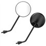 Nicrulp 1 Paire Rond Rétroviseurs Latéraux Moto Embout de Guidon