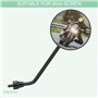 Nicrulp 1 Paire Rond Rétroviseurs Latéraux Moto Embout de Guidon, Rétroviseur Moto Universel, Miroir Latéral de Moto Réglable 36