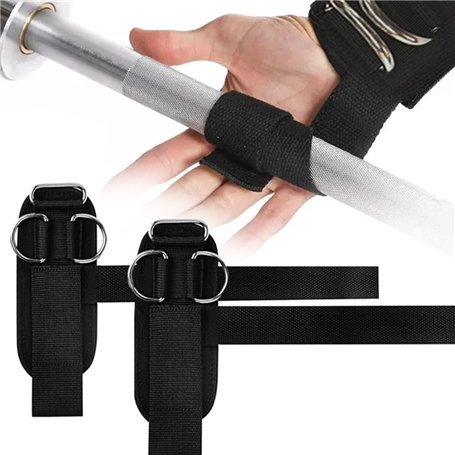 XFSRG 1 Paire Sangles de Tirage Musculation Robustes et Confortables Sangles de Levage avec Boucles en D pour Entraînement de Fo