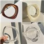 XFSRG Set de Bracelets en Résine 3 Bracelets Géométriques Minimalistes Transparent Marron et Crème Accessoires Mode Femme Légers