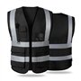 Gilet de sécurité réfléchissant haute visibilité avec poches zippées sur le devant - Conforme aux normes ANSI/ISEA