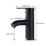 Noir Mat Mitigeur Lavabo Acier Inoxydable