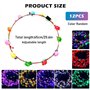 Vegena Couronne de Fleurs LED: 12 pièces Couronnes Fleuries Lumineuses, Diadème LED pour Décoration de Soirées Mariage (Papier,