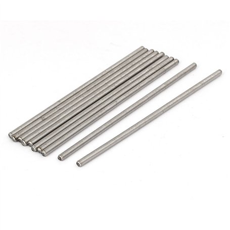 sourcing map Tige Filetée M4x120mm Acier inox 304 tige entièrement filetée 10pcs goujon