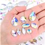 108 Pièces AB Gemmes Acrylique Clair Strass Cristal à Coudre, Rhinestone à Coudre Boutons en Cristal Flatback pour Vêtements Rob