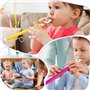ZYEKIU 4 Pièce Sifflet à Glissière en Plastique avec Barres Coulissantes, Slide Whistle Instrument pour Garçons Et Filles Pratiq