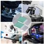 Lot de 100 lames de microscope en verre - 25,4 x 76,2 mm - Accessoires pour microscope - Lames pré-nettoyées - Avec 5 compte-gou