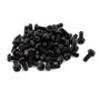 sourcing map 50pcs M2.5 x 6mm Vis Nylon cruciformes tête panoramique Mécaniques Noir