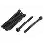 sourcing map 8pcs M5 x 70 mm Vis à tête cylindrique à six pans creux hexagonale boulon en acier allié 12.9 demi-filetage Noir