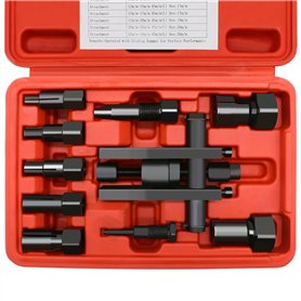 CHANG QI Kit d'extracteur de roulement de moto de 10 pièces, outil de démontage de roulement intérieur de moto de 8 à 25 mm, kit CHANG QI Kit d'extracteur de roulement de moto de 10 pièces