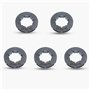 Haishine 5Pcs Pignon Rim 3/8 "Pas 7 Dent 19mm pour Stihl MS360 MS310 Husqvarna 154 254 50 51 55 Tronçonneuse # 18720 Pièces De R