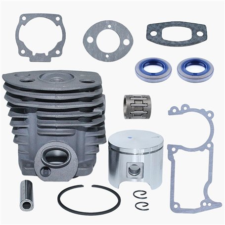 Haishine Nikasil Plaqué 46mm Cylindre Anneau De Piston Broche Roulement Huile Kit D'étanchéité Joint pour Husqvarna 51 55 Ranche
