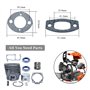 Haishine Nikasil Plaqué 46mm Cylindre Anneau De Piston Broche Roulement Huile Kit D'étanchéité Joint pour Husqvarna 51 55 Ranche