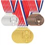 ELEPRUC 18 Pièces Médaille d'or avec Rubans de Cou