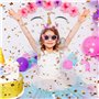 1pièce Lunettes De Déguisement Licorne Rose Et Gris Accessoire De Costume Éclatant Pour Fête Et Célébration Pour Adultes