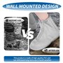 mongtsamz 2 Paires Sur Chaussure Imperméable, Couvre Chaussure Impermeable Réutilisables, Rembourré Et Pliable Avec Zip Protege 