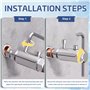 Extracteur de Vis, Extracteur de Boulon pour Retirer les Vis de Tuyaux Cassées, Extracteur Vis Cassée pour Réparer les Raccords