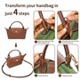 Bandoulière en Cuir pour Longchamp Mini Sacs, Remplacement en Cuir Véritable sans Perforation pour Le Mini Bag, Petit Sac a Main