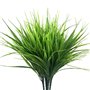 BuxiuGK 4 Pcs Arbustes en Plastique Artificiels 37cm Verts Plantes Artificielles Faux Herbe de Blé Plantes pour Le Jardin Extéri