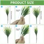 BuxiuGK 4 Pcs Arbustes en Plastique Artificiels 37cm Verts Plantes Artificielles Faux Herbe de Blé Plantes pour Le Jardin Extéri