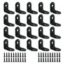 BuxiuGK 20 Pcs Support à Angle Droit Équerres de Fixation Forme de L à 90 Degrés Acier Inoxydable 20 * 20 * 16 mm Avec Vis - Noi
