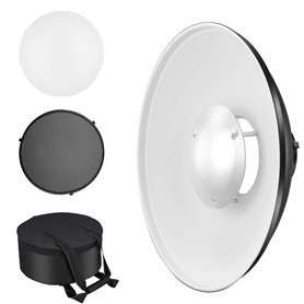 Soonpho Beauty Dish Réflecteur standard 30 cm avec grille en nid d'abeille noire