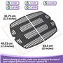 Nordic Bbq Store Lot de 2 grilles de cuisson en fonte pour Weber Q3200 Q3100 Q3000 Q320 Q300 57060001 586002 426001 56010049