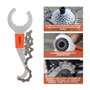 NOUJEN Kit d'outils de réparation de vélo,dissolvant de pédalier de vélo, Outil pour enlever la Cassette de vélo, démontage du p