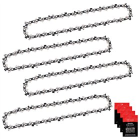 Eyoloty Lot de 4 chaînes de tronçonneuse 30 cm 1/4" Pas 1,1 mm 64 maillons entraîneurs Compatible avec tronçonneuses Stihl 3670  Eyoloty Lot de 4 chaînes de tronçonneuse 30 cm 1/4" Pas 1