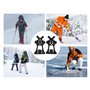 Anlising 2 Paires Crampons Antidérapants, Crampons pour Chaussures Antidérapant, 10 Dents, Glace Traction Crampons, Crampons Nei