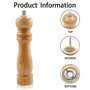 Moulin à poivre en Bois,Réglables Broyeur d'Épices en Céramique moulin à sel Manuel Rechargeable Moulin Sel Poivre Manuel pour C