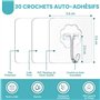 30 Pièces Support sans Percer pour Salle de Bains