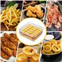 13 Pièces, grille air fryer, grille pour air fryer, Ensemble d'accessoires carrés 20 cm, avec pince en silicone anti-brûlure, gr