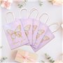 NPZ-Butterfly-10P Lot de 10 sacs cadeaux en papier colorés avec anse pour anniversaire d'enfant, filles, sacs cadeaux d'invités