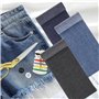 3 Rouleaux Patch Thermocollant Jean,Tissus Couture Piece Thermocollante Vetement,Reparation à Collant De Fer,Jeans Pantalon Roul