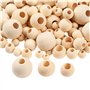 100 Pièces Perles en Bois