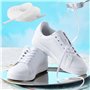 Lacets,Lacet de Chaussures Basket Air Blanc Ruban Satin en Fluffy Chaussure Plats Baskets Laces des Fixation Corde Shoelace Soie