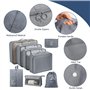Organiseurs de bagages 8 pièces – Organisateur de valise – Rangement de valise – Organisateur de valise – Compartiment de valise