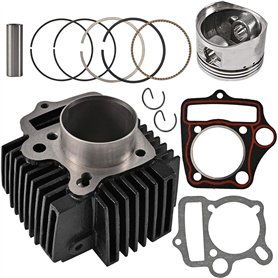 Trkimal Bloc cylindre de moto 52,4 mm avec accessoires de piston et joint de cylindre de rechange pour moteur 4 temps 110 cm³ ch Trkimal Bloc cylindre de moto 52