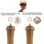 NEXROLA Lot de 2 Moulin a Poivre Bois, Salieres et Poivrieres Manuel avec Réglables en Céramique et Fenêtres Transparentes, Moul