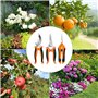 Wixovo Sécateur de Jardin 3 Pièces, Ciseaux Jardinage, Sécateur Gardena, Sécateur Jardin Professionnel pour Branches, Fleurs, Ro