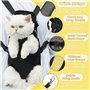 Sac à Dos Réglable pour Chiens, Sac de Transport de Voyage Sac à Dos de Transporteur Ventral Poitrine, Sac de Transport en Bando
