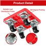 Kit De Déplacement Meuble Lourd – 4 roulettes Pivotantes 360° et 1 Levier De Levage Meuble Lourd Capacité de Charge 300KG pour D