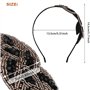Diademe Femme,Bandeau Cheveuxs 1920 pour Femmes Déguisements Fête Années 20,Coiffe Vintage Années 20,Cerceau Cheveux Flapper Vin