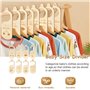 Séparateurs Armoire à Vêtements pour Bébés,7 PCS Séparateurs Placard Separateur Penderie pour Bébé Bois Garde robe de Bébé pour 