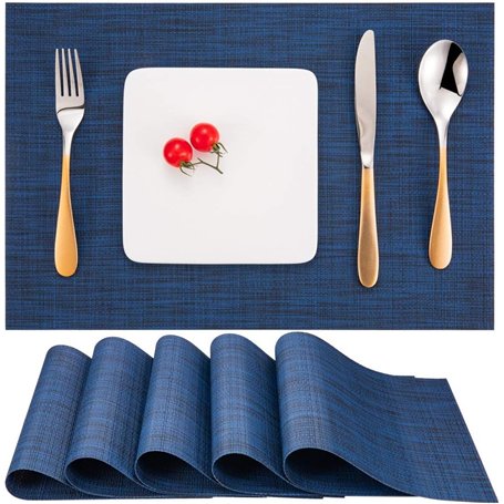 Lot de 6 sets de table en vinyle lavables