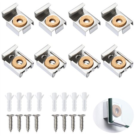 8 Pièces Fixation Miroir Mural