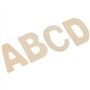 POFET 156 pièces (6 ensembles) totalement en bois majuscule lettres majuscules en bois alphabet A à Z pour l'artisanat d'art bri