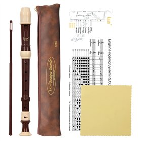 Heysland Flûte à bec soprano professionnelle amovible ABS 8 trous style baroque avec repose-pouce Sac de rangement pour doigt, s Heysland Flûte à bec soprano professionnelle amovible ABS 8 trous style baroque avec repose-pouce Sac de rangement pour doigt