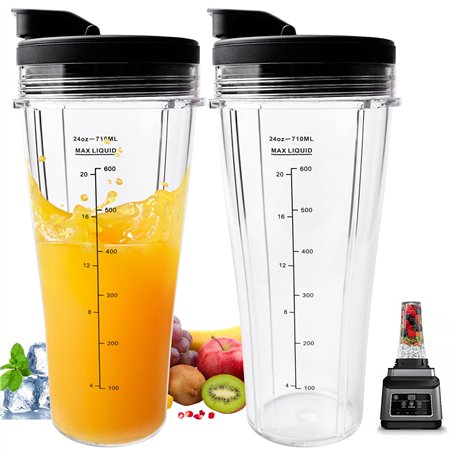 Lot De 2 Rechange Pour Gobelet Pour Ninja 710ml Gobelets De Rechange Pour Mixeur Ninja